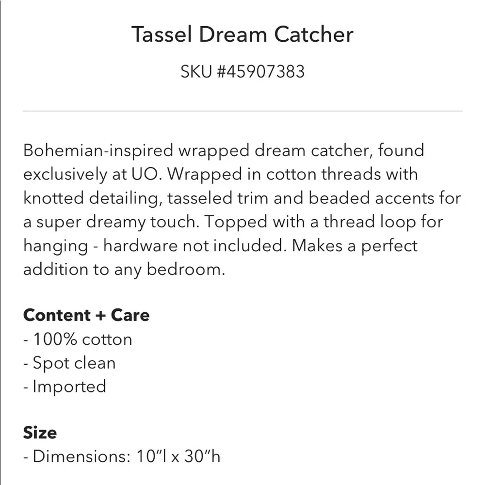 Tassel dream catcher